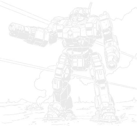 Illustration of an ENF-4R Enforcer BattleMech, showing the AC/10 with its thick cooling jacket in the left arm and the large laser in the right
